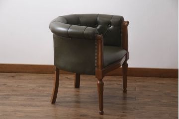中古　美品　イタリア家具　ス・ミズーラ(SU MISURA)　ラグジュアリーな空間を演出するラウンジチェア(アームチェア、椅子、イス、一人掛け、1P)(R-062626)