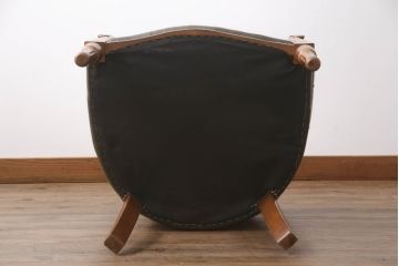 中古　美品　イタリア家具　ス・ミズーラ(SU MISURA)　ラグジュアリーな空間を演出するラウンジチェア(アームチェア、椅子、イス、一人掛け、1P)(R-062626)