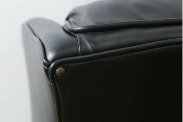 中古　美品　アメリカ　DREXEL HERITAGE(ドレクセルヘリテイジ)取り扱い　ジャレットブラザーズ(Jarrett Brothers)　高級本革　大人の贅沢なくつろぎ空間を演出!ウィングバック1人掛けレザーソファ(ウイングバック、1P、一人掛けソファ、リクライニングチェア、アームチェア)(定価約45万円)(R-062628)