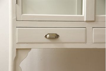 和製アンティーク　昭和中期　シャビーシックな雰囲気が魅力のケビントガラスケース(ショーケース、飾り棚、陳列棚、収納棚、戸棚、デンタルケース、デンタルキャビネット)(R-062640)