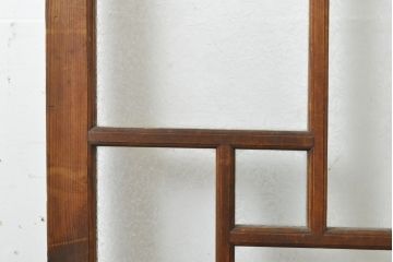 アンティーク建具　大正ロマンの雰囲気香る色ガラス入り扉1枚(ドア、木製ドア、建具)(R-062644)