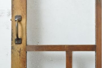 アンティーク建具　大正ロマンの雰囲気香る色ガラス入り扉1枚(ドア、木製ドア、建具)(R-062644)