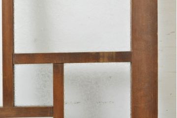 アンティーク建具　大正ロマンの雰囲気香る色ガラス入り扉1枚(ドア、木製ドア、建具)(R-062644)