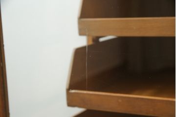 イギリスアンティーク　オーク材　使い込まれた木の風合いが魅力のシャツケース(ガラスケース、ショーケース、店舗什器、引き出し、陳列棚)(R-062646)