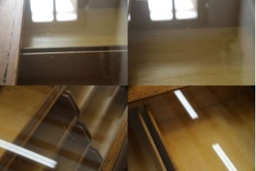 イギリスアンティーク　オーク材　使い込まれた木の風合いが魅力のシャツケース(ガラスケース、ショーケース、店舗什器、引き出し、陳列棚)(R-062646)