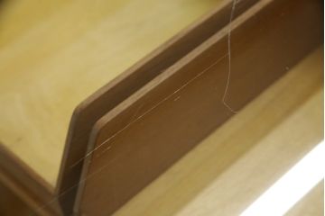 イギリスアンティーク　オーク材　使い込まれた木の風合いが魅力のシャツケース(ガラスケース、ショーケース、店舗什器、引き出し、陳列棚)(R-062646)