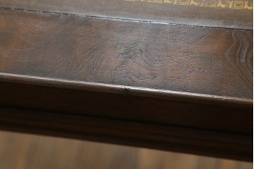 中古　DREXEL HERITAGE(ドレクセルヘリテイジ)　レザートップがおしゃれなゲームテーブル(ダイニングテーブル、サイドテーブル、食卓、2人掛け、机、在宅ワーク用、在宅用、ワークデスク、本革)(R-062648)