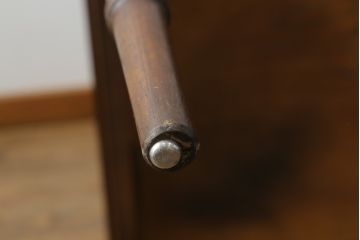 中古　DREXEL HERITAGE(ドレクセルヘリテイジ)　レザートップがおしゃれなゲームテーブル(ダイニングテーブル、サイドテーブル、食卓、2人掛け、机、在宅ワーク用、在宅用、ワークデスク、本革)(R-062648)