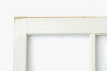 アンティーク建具　ペイント仕上げ限定　落ち着いた雰囲気を演出する古い学校のガラス戸2枚セット(引き戸、建具)(R-062649)