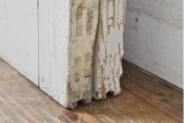 アンティーク建具　ペイント仕上げ限定　落ち着いた雰囲気を演出する古い学校のガラス戸2枚セット(引き戸、建具)(R-062649)