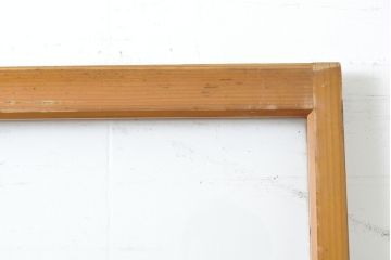 アンティーク建具　シンプルなデザインでお部屋に取り入れやすいガラス戸2枚セット(引き戸、建具)(R-062650)