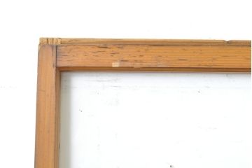 アンティーク建具　シンプルなデザインでお部屋に取り入れやすいガラス戸2枚セット(引き戸、建具)(R-062650)