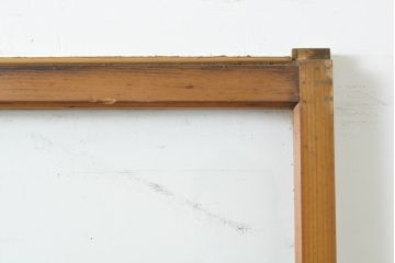 アンティーク建具　シンプルなデザインでお部屋に取り入れやすいガラス戸2枚セット(引き戸、建具)(R-062650)