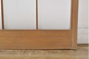 昭和レトロ　ほっこりと懐かしさを感じるすりガラスの引き戸2枚セット(ガラス戸、建具)(R-062651)