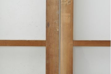 昭和レトロ　ほっこりと懐かしさを感じるすりガラスの引き戸2枚セット(ガラス戸、建具)(R-062651)
