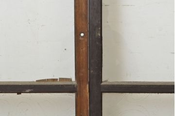 ビンテージ建具　異なるガラスの質感が面白いガラス窓2枚セット(引き戸、ガラス戸、建具、ヴィンテージ)(R-062652)