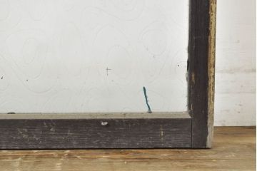 ビンテージ建具　異なるガラスの質感が面白いガラス窓2枚セット(引き戸、ガラス戸、建具、ヴィンテージ)(R-062652)