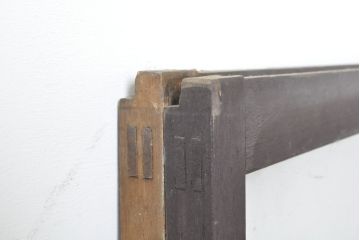 ビンテージ建具　異なるガラスの質感が面白いガラス窓2枚セット(引き戸、ガラス戸、建具、ヴィンテージ)(R-062652)