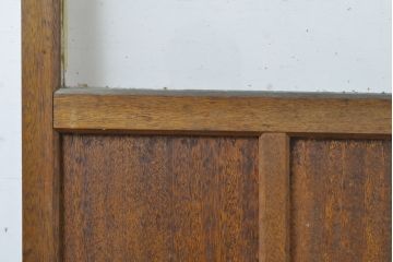 ビンテージ建具　味わい深いガラス扉1枚(ドア、木製ドア、ヴィンテージ)(R-062653)