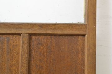 ビンテージ建具　味わい深いガラス扉1枚(ドア、木製ドア、ヴィンテージ)(R-062653)