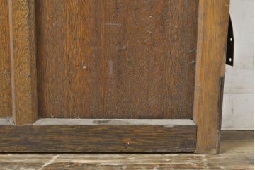 ビンテージ建具　味わい深いガラス扉1枚(ドア、木製ドア、ヴィンテージ)(R-062653)