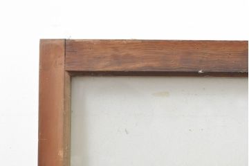 アンティーク建具　小窓付き　回転する小窓付きが珍しいシンプルなデザインのガラス欄間1枚(明り取り、明かり取り、ガラス戸、建具)(R-062654)