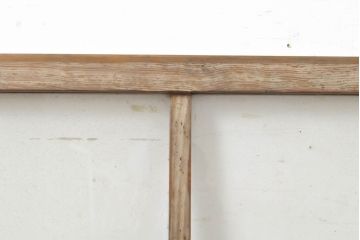 アンティーク建具　小窓付き　回転する小窓付きが珍しいシンプルなデザインのガラス欄間1枚(明り取り、明かり取り、ガラス戸、建具)(R-062654)