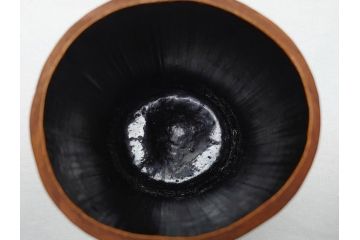 八木澤啓造(蒼かん)　白錆松葉　投入花籠(共箱付き、花入、竹工芸、花カゴ、竹細工、手付、竹かご)(R-062660)