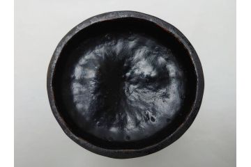 八木澤啓造(蒼かん)　白錆松葉　投入花籠(共箱付き、花入、竹工芸、花カゴ、竹細工、手付、竹かご)(R-062660)