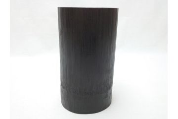 八木澤啓造(蒼かん)　時雨花籠(共箱付き、花入、竹工芸、花カゴ、竹細工、手付、竹かご)(R-062662)