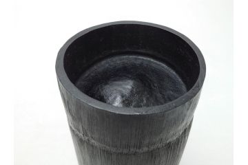 八木澤啓造(蒼かん)　時雨花籠(共箱付き、花入、竹工芸、花カゴ、竹細工、手付、竹かご)(R-062662)