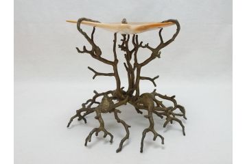 MAITLAND SMITH(メートランドスミス)　真鍮と貝のアクセサリートレイ(珊瑚、サンゴ、小物入れ、ブラス、BRASS、シェル、SHELLFISH、ディスプレイ)(R-062664)