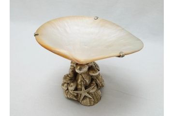 MAITLAND SMITH(メートランドスミス)　真鍮と貝のアクセサリートレイ(小物入れ、ブラス、BRASS、シェル、SHELLFISH、ディスプレイ)(R-062665)