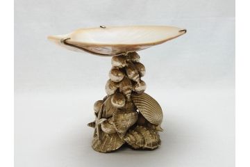 MAITLAND SMITH(メートランドスミス)　真鍮と貝のアクセサリートレイ(小物入れ、ブラス、BRASS、シェル、SHELLFISH、ディスプレイ)(R-062665)