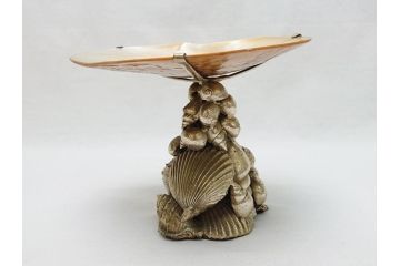 MAITLAND SMITH(メートランドスミス)　真鍮と貝のアクセサリートレイ(小物入れ、ブラス、BRASS、シェル、SHELLFISH、ディスプレイ)(R-062665)