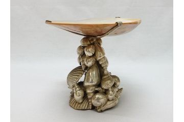 MAITLAND SMITH(メートランドスミス)　真鍮と貝のアクセサリートレイ(小物入れ、ブラス、BRASS、シェル、SHELLFISH、ディスプレイ)(R-062665)