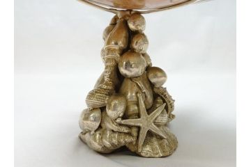 MAITLAND SMITH(メートランドスミス)　真鍮と貝のアクセサリートレイ(小物入れ、ブラス、BRASS、シェル、SHELLFISH、ディスプレイ)(R-062665)