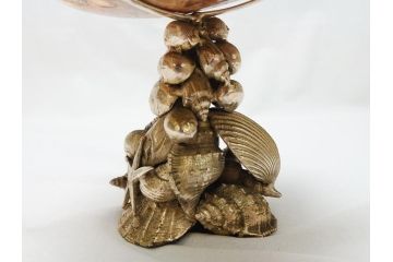 MAITLAND SMITH(メートランドスミス)　真鍮と貝のアクセサリートレイ(小物入れ、ブラス、BRASS、シェル、SHELLFISH、ディスプレイ)(R-062665)