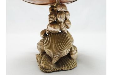 MAITLAND SMITH(メートランドスミス)　真鍮と貝のアクセサリートレイ(小物入れ、ブラス、BRASS、シェル、SHELLFISH、ディスプレイ)(R-062665)