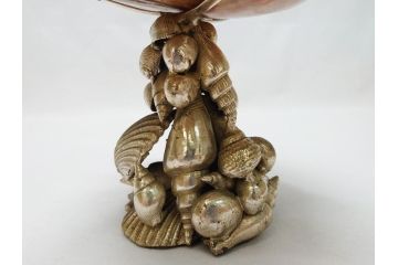 MAITLAND SMITH(メートランドスミス)　真鍮と貝のアクセサリートレイ(小物入れ、ブラス、BRASS、シェル、SHELLFISH、ディスプレイ)(R-062665)
