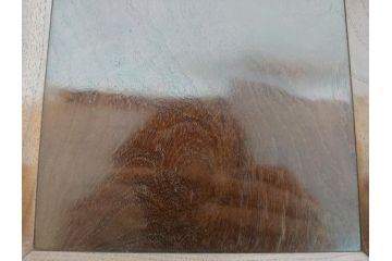大正〜明治期　桑()　透かし彫りが上品なアクセントになる四方盆(共箱付き、お盆、トレー、くわ)(R-062673)