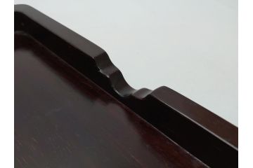 唐木　漢詩彫　国藩　硯箱(書道具、小箱、木箱)(R-062674)