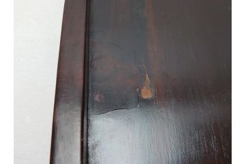 唐木　漢詩彫　国藩　硯箱(書道具、小箱、木箱)(R-062674)