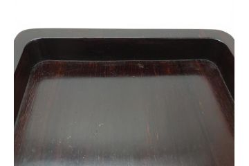 唐木　漢詩彫　国藩　硯箱(書道具、小箱、木箱)(R-062674)
