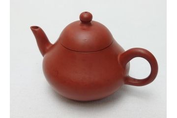 嘉慶年製　朱泥　急須(中国、唐物、煎茶道具、茶道具、茶器)(R-062678)