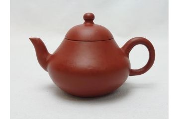嘉慶年製　朱泥　急須(中国、唐物、煎茶道具、茶道具、茶器)(R-062678)
