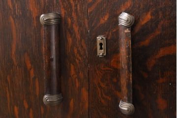 イギリスアンティーク　高級品　オーク材　特注　クラシカルな佇まいが素敵なライティングビューロー(ワークデスク、在宅ワーク用デスク、在宅用、机、サイドチェスト、引き出し)(R-062683)