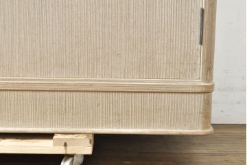 中古　伝統工芸士　田澤謙介作　繊細な金具が上品な雰囲気を演出する加茂総桐箪笥(大丸、桐たんす、着物箪笥、引き出し、衣装タンス、和タンス)(R-062685)