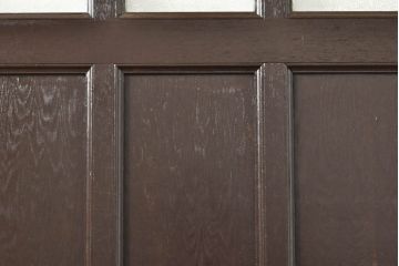 アンティーク建具　ダイヤガラス　濃い木色で落ち着きのある空間を演出するドア1枚(扉、木製ドア、建具)(R-062687)
