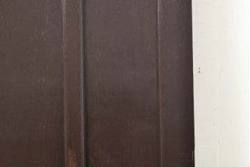 アンティーク建具　ダイヤガラス　濃い木色で落ち着きのある空間を演出するドア1枚(扉、木製ドア、建具)(R-062687)